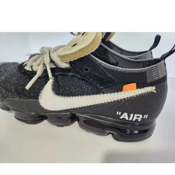 Nike Air Mens Black Off-White Vapormax Flyknit Athletic Shoes US 10 - Picture 5 of 11